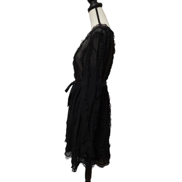 Karl Lagerfeld Illusion-Sleeve A-Line Dress size 10 - Picture 3 of 6